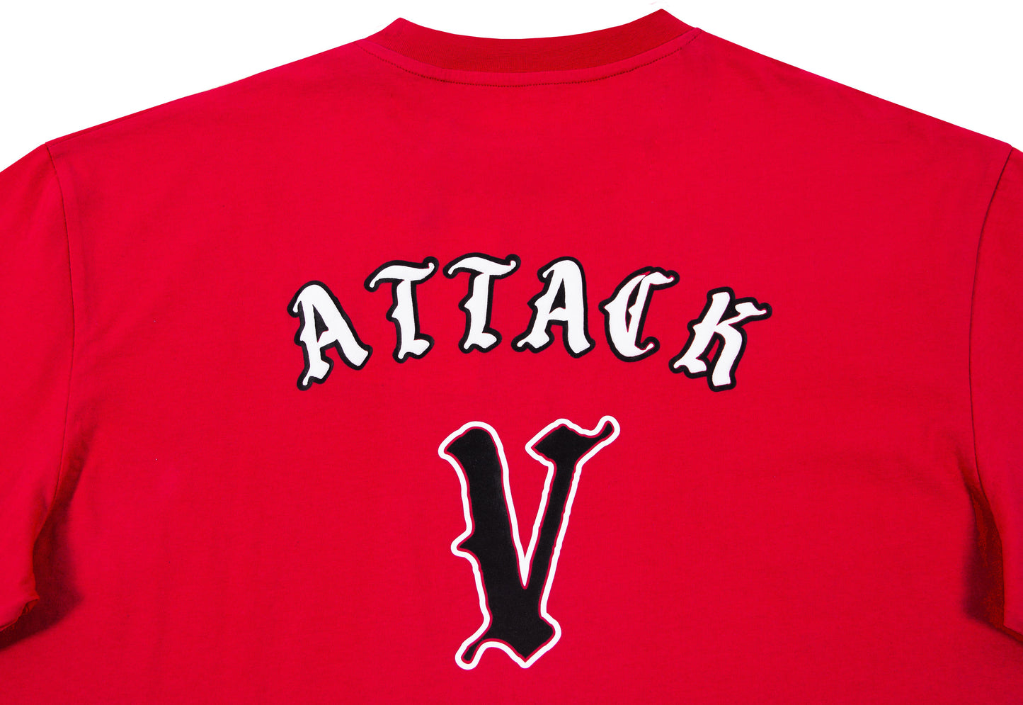 Men's Red Fencing Back Print Oversize T-shirt 