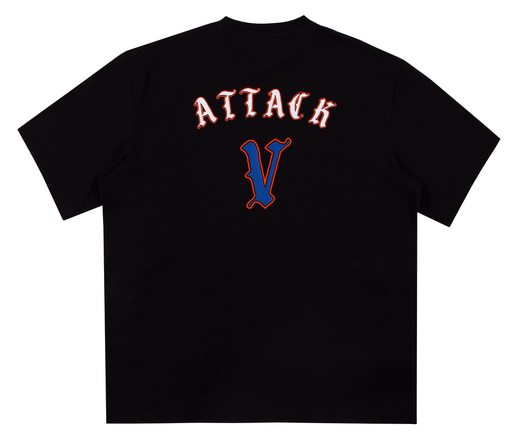 Erkek Siyah Renkli Fencing Sırt Baskılı Oversize T-shirt