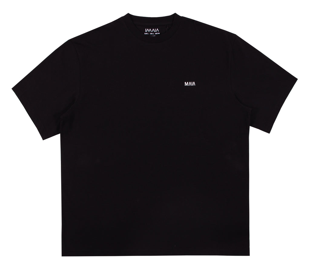 Erkek Siyah Renkli Fencing Sırt Baskılı Oversize T-shirt