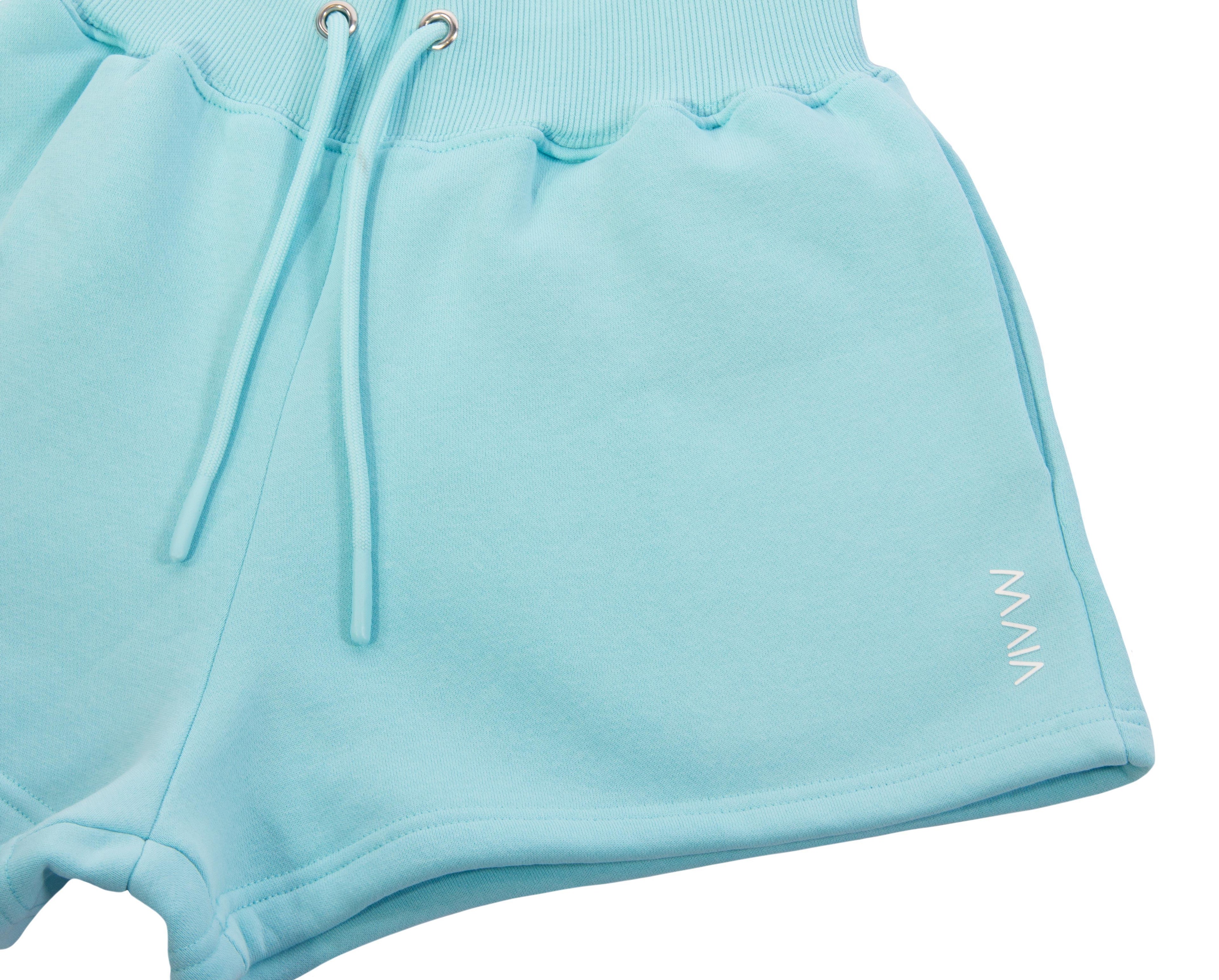 Kadın Mavi Renkli Sweatshirt Şort Takım