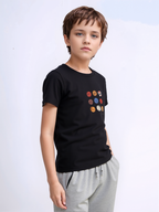 Erkek Çocuk Siyah Renkli Basketball Tişört