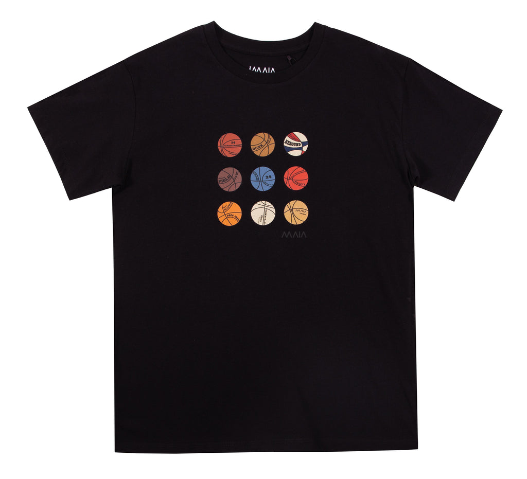 Erkek Çocuk Siyah Renkli Basketball Tişört