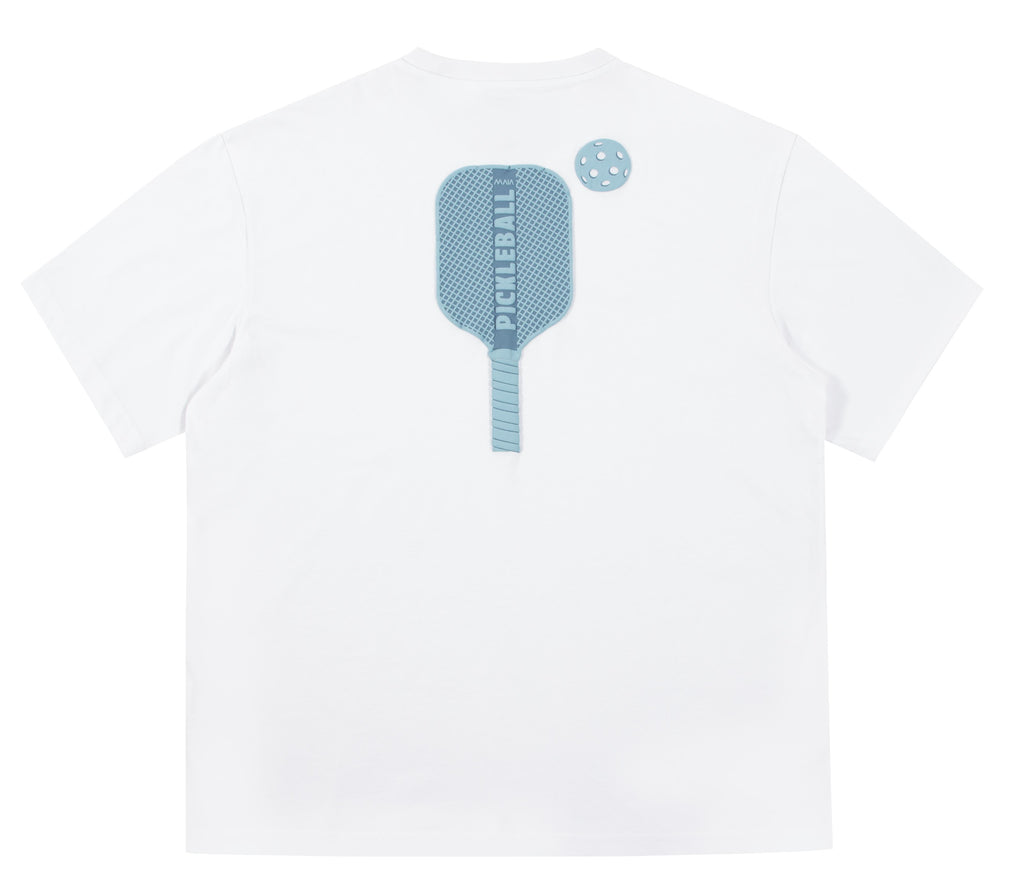 Erkek Pickleball Sırt Baskılı Oversize T-shirt