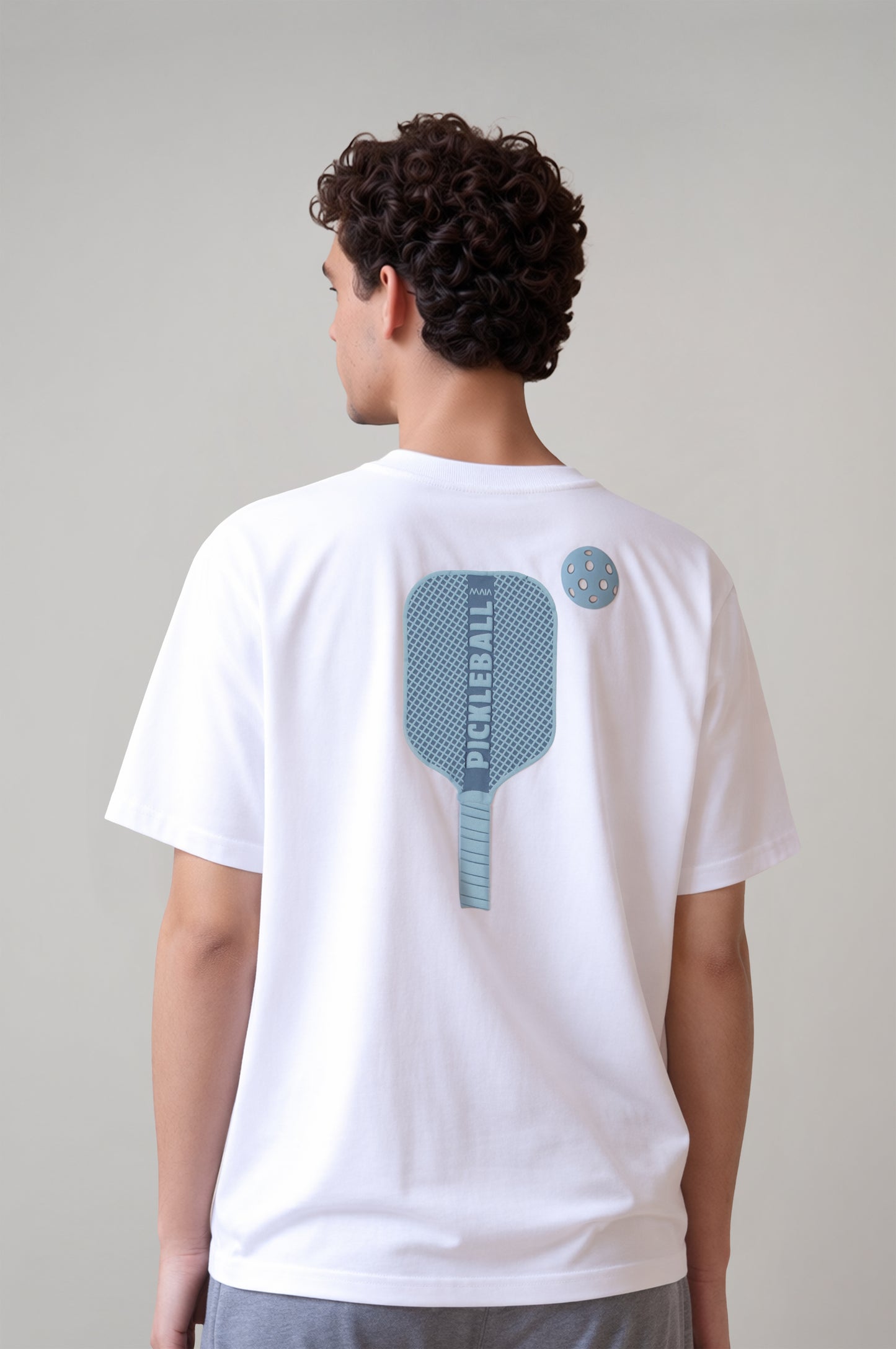 Men's Pickleball Back Print Oversize T-shirt 