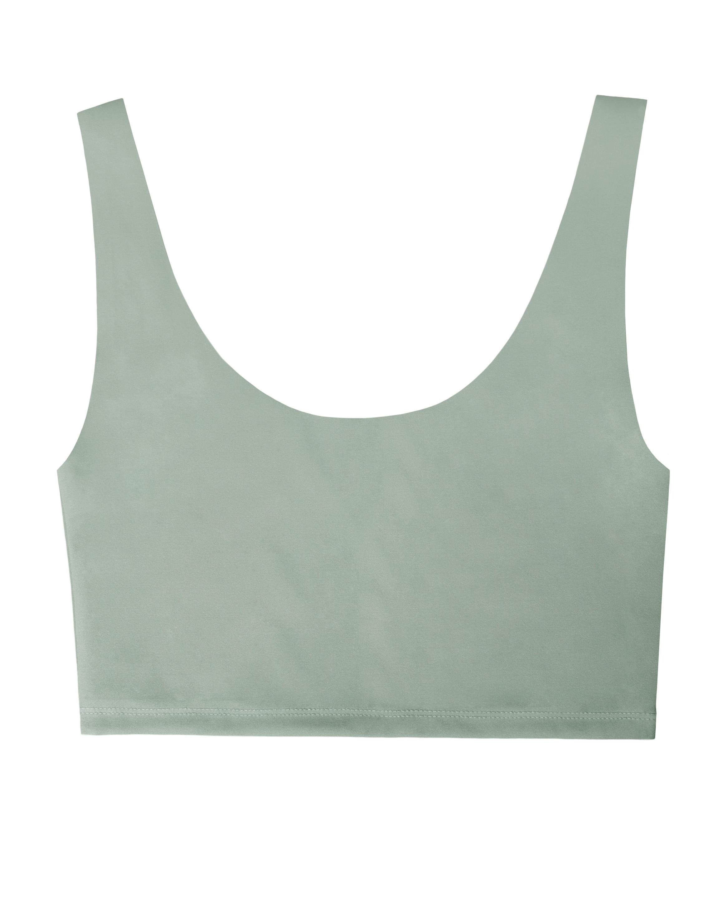 Kadın Yeşil Renkli Crop Atlet