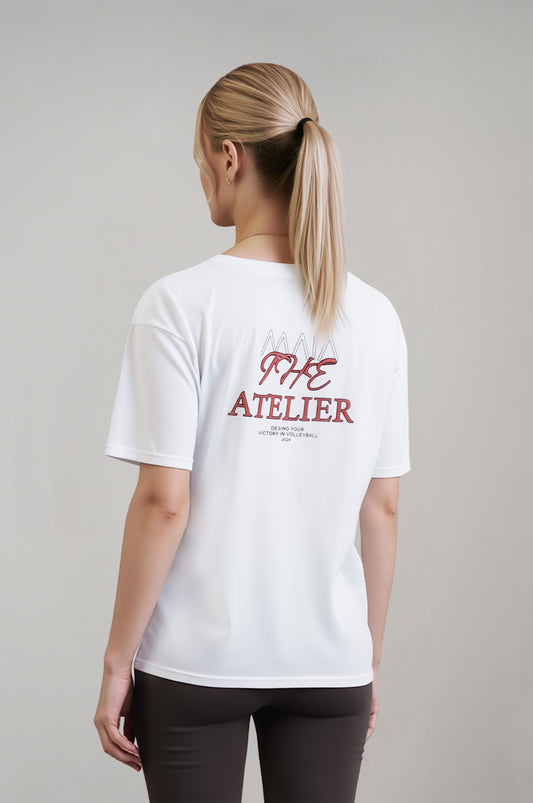 Kadın Volleyball Baskılı Oversize T-shirt