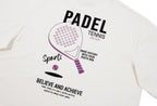 Erkek Padel Sırt Baskılı Oversize T-shirt