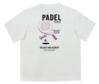 Erkek Padel Sırt Baskılı Oversize T-shirt