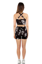 Kadın Mermer Desenli Kısa Tayt & Bra Takım