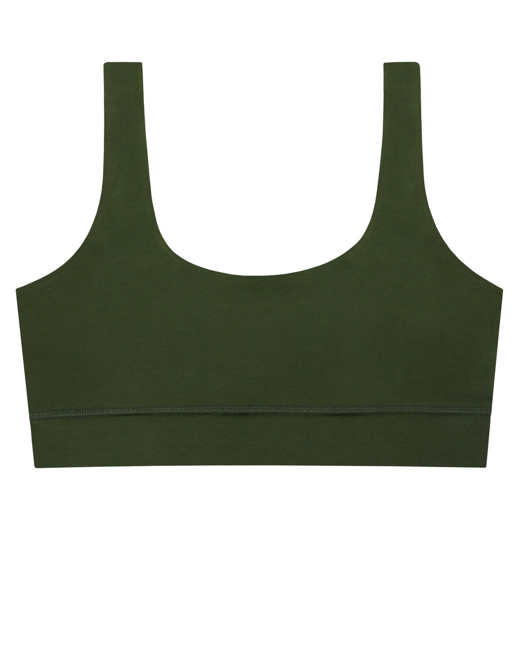 Kadın Haki Renkli Modal Kısa Tayt & Bra Takım