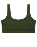 Kadın Haki Renkli Modal Kısa Tayt & Bra Takım