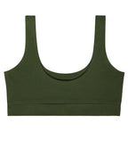 Kadın Haki Renkli Modal Kısa Tayt & Bra Takım