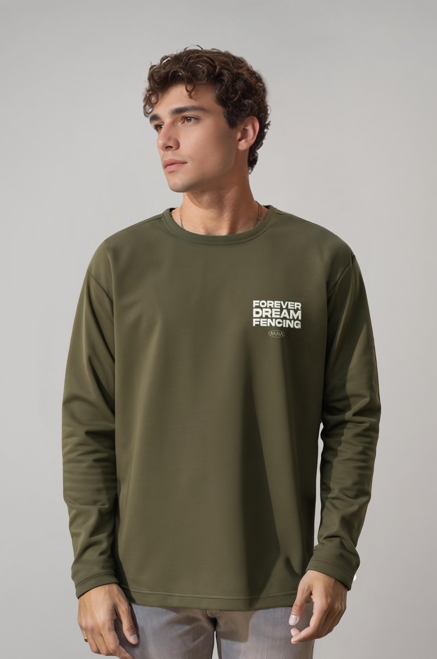 Men's Khaki Fencing Themed Sweatshirt