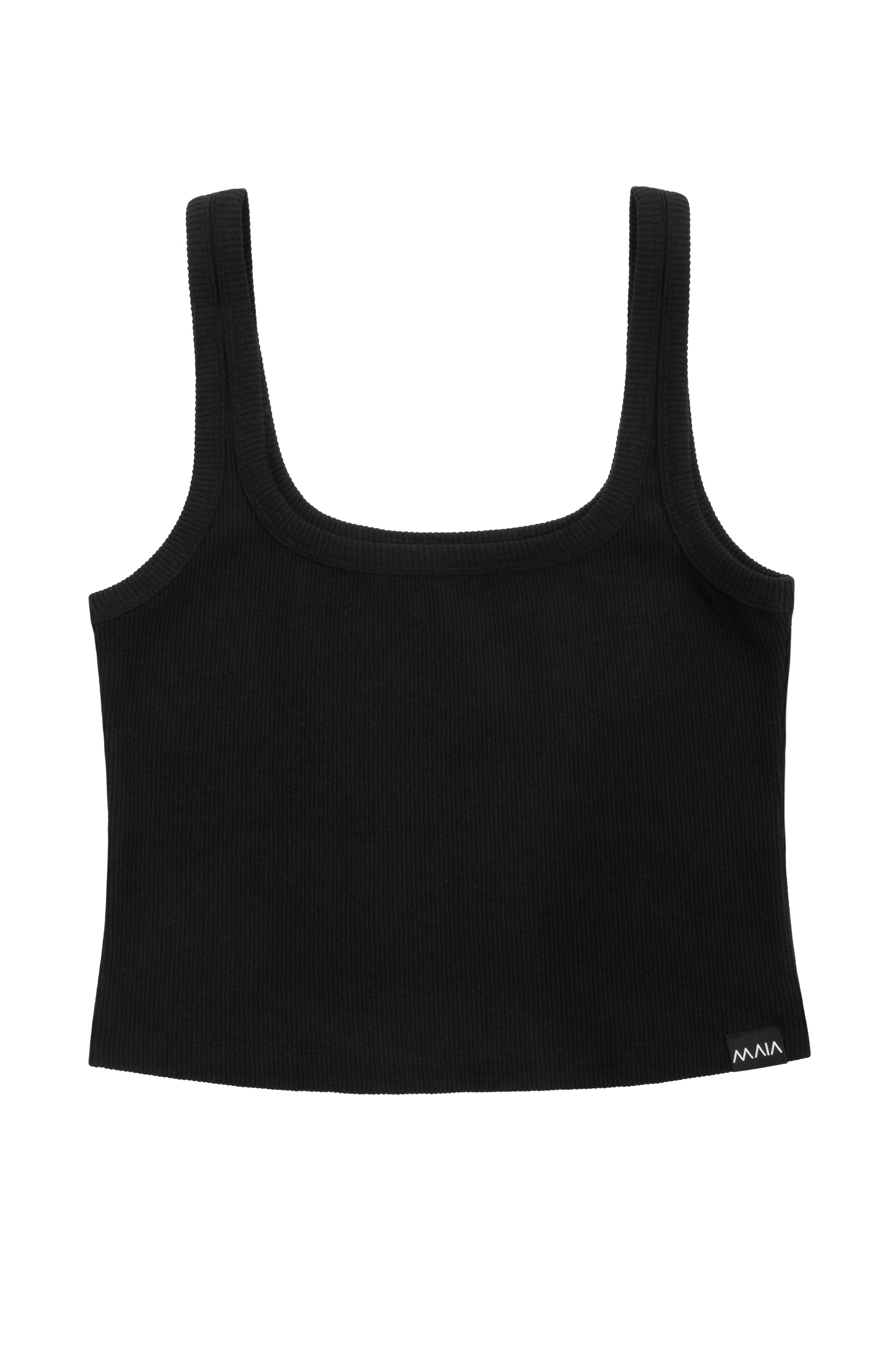 Kadın Siyah Renkli Askılı Kare Yaka Kaşkorse Atlet