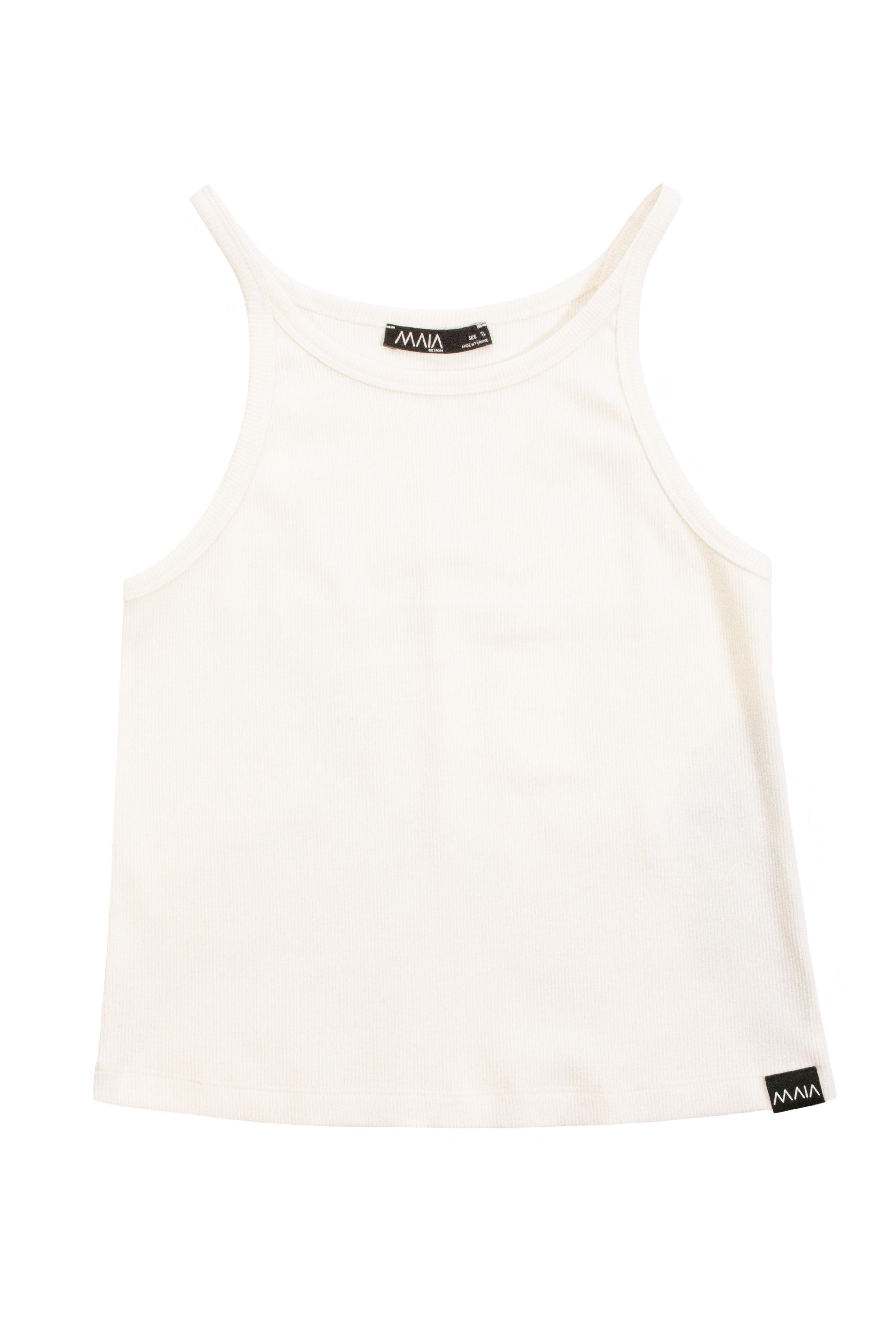 Kadın Beyaz Renkli Askılı Kaşkorse Atlet