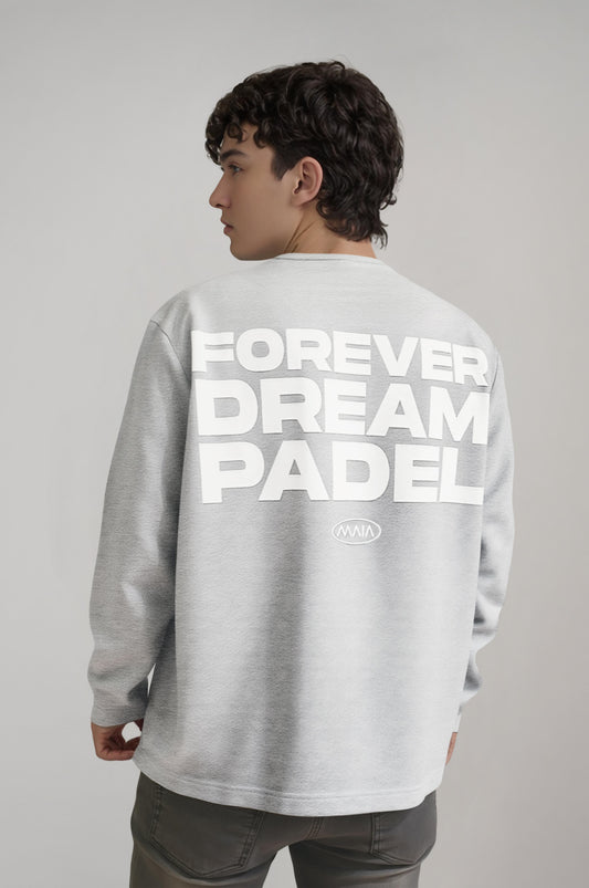 Men's Grey Melange Padel Themed Sweatshirt