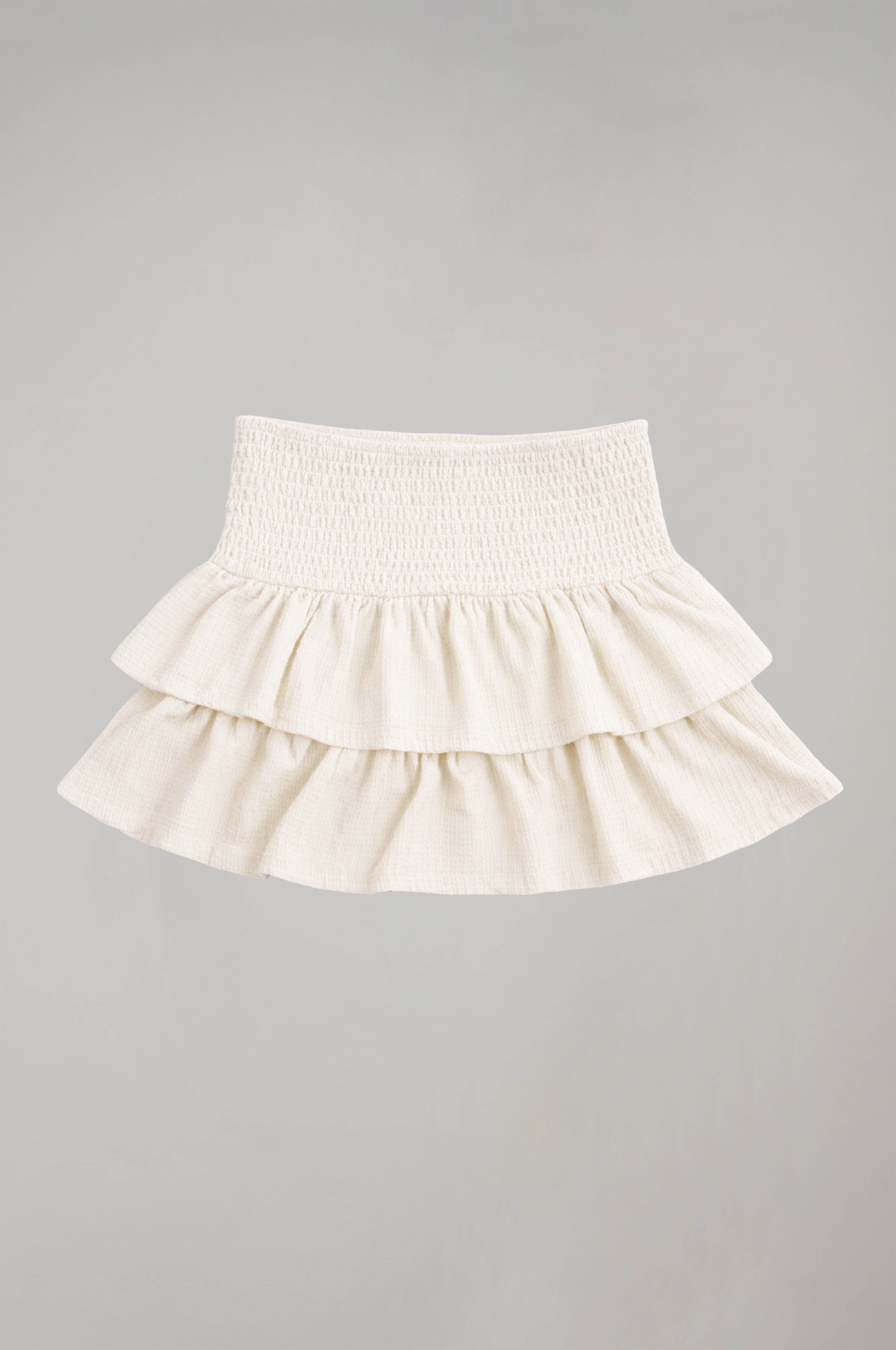 Kız Çocuk Ekru Renk Pileli Etek