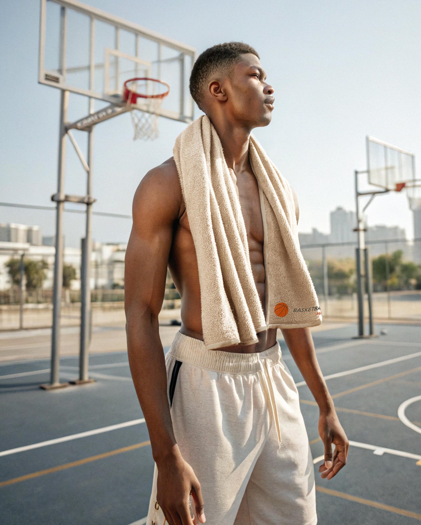 Basketball Embroidered Towel 