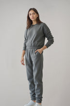 Kadın Grimelanj Renk Sweatshirt Eşofman Takım