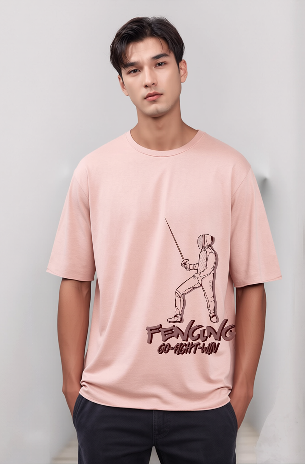 Erkek Oversize Fencing T-shirt