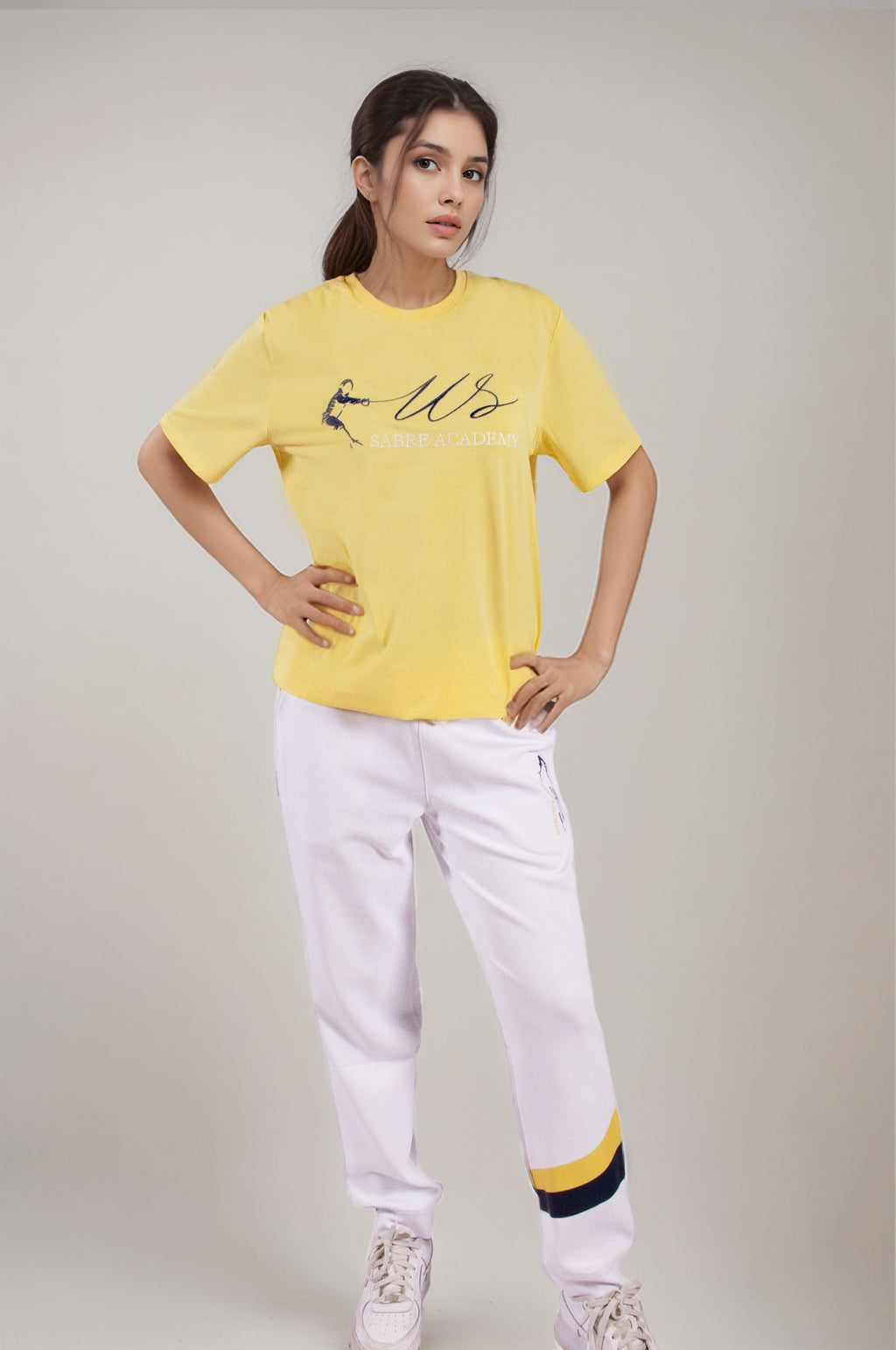 Us Sabre Acadmy Nakış Detaylı Sarı Tişört