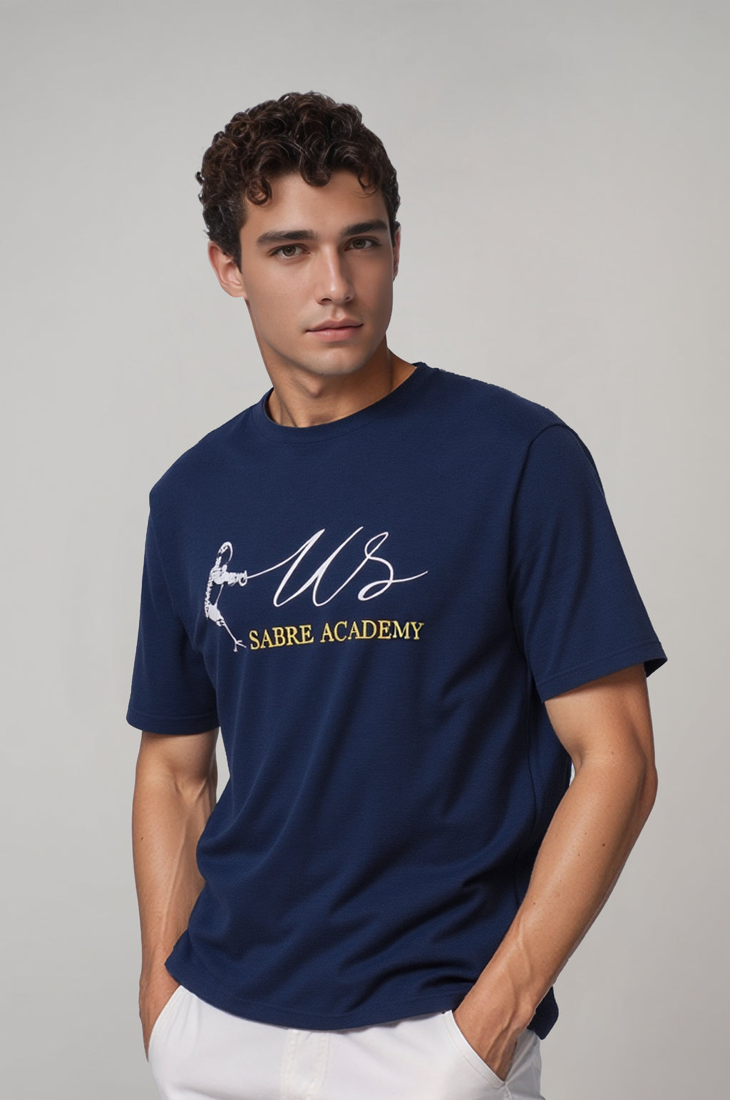 Us Sabre Acadmy Nakış Detaylı Lacivert Tişört