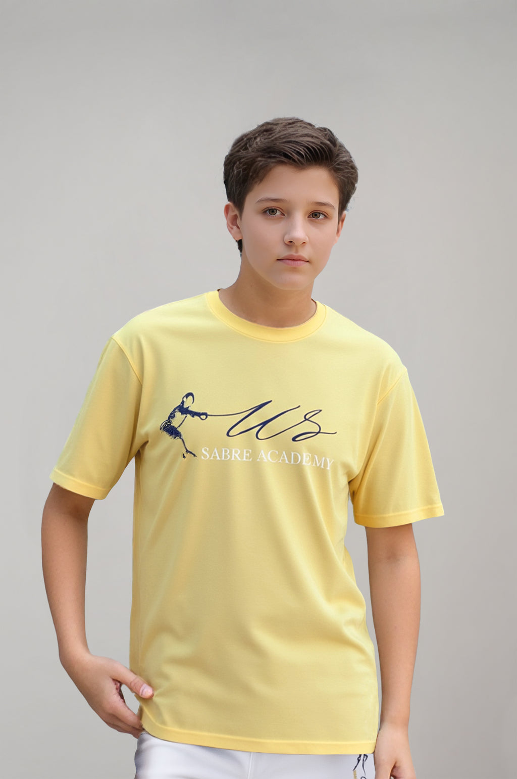 Us Sabre Acadmy Nakış Detaylı Sarı Tişört
