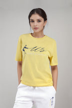 Us Sabre Acadmy Nakış Detaylı Sarı Tişört