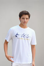 Us Sabre Acadmy Nakış Detaylı Beyaz Tişört